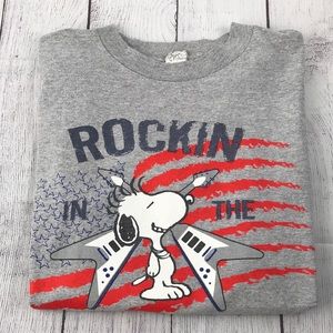 RARE Vintage ALSTYLE Adult's Peanuts - Snoopy ''Rockin In The USA'' Shirt